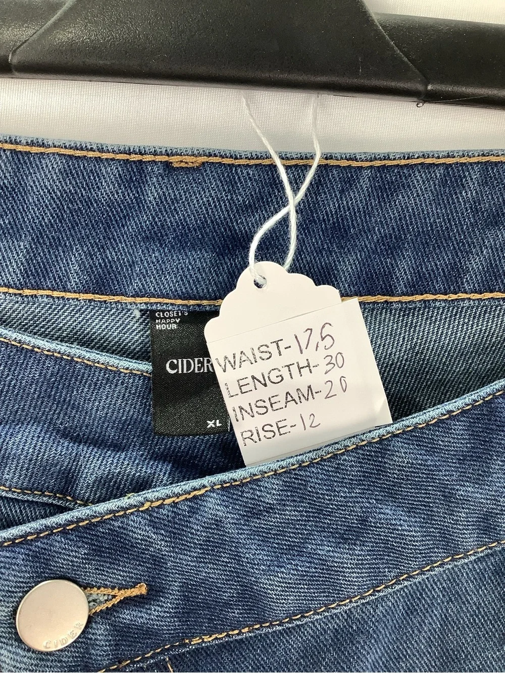 Cider‎ Women's Cropped Denim Culotte Wide Leg Jeans size XL